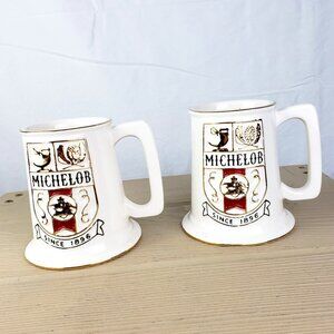 Florence Ceramics Co Michelob Beer Steins Vtg